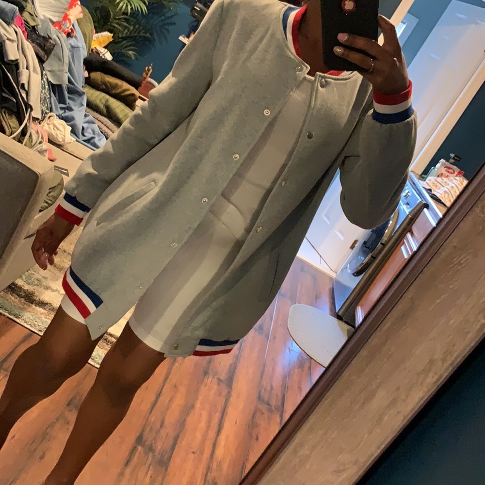 Forever 21 long Boyfriend varsity Jacket